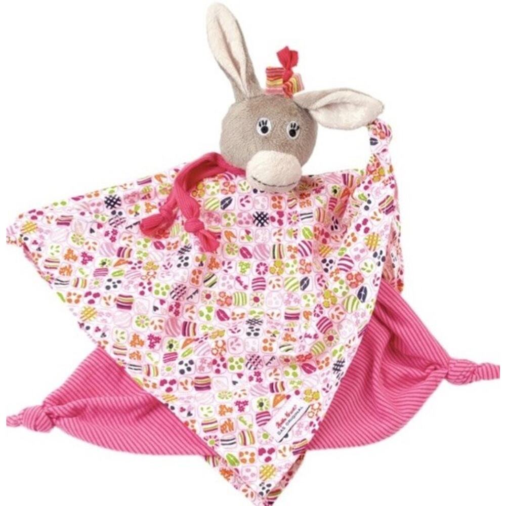 Kathe Kruse Baby Donkey Lovey Lovie Security Blanket Towel Knots New Plush